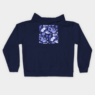 You Got the Blue Hawaiian Woodcut Pattern! Kids Hoodie